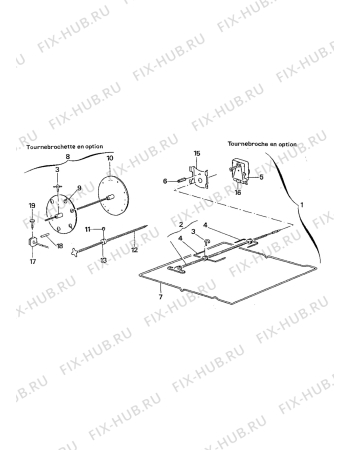 Взрыв-схема плиты (духовки) Electrolux EK6503/1 - Схема узла Accessories